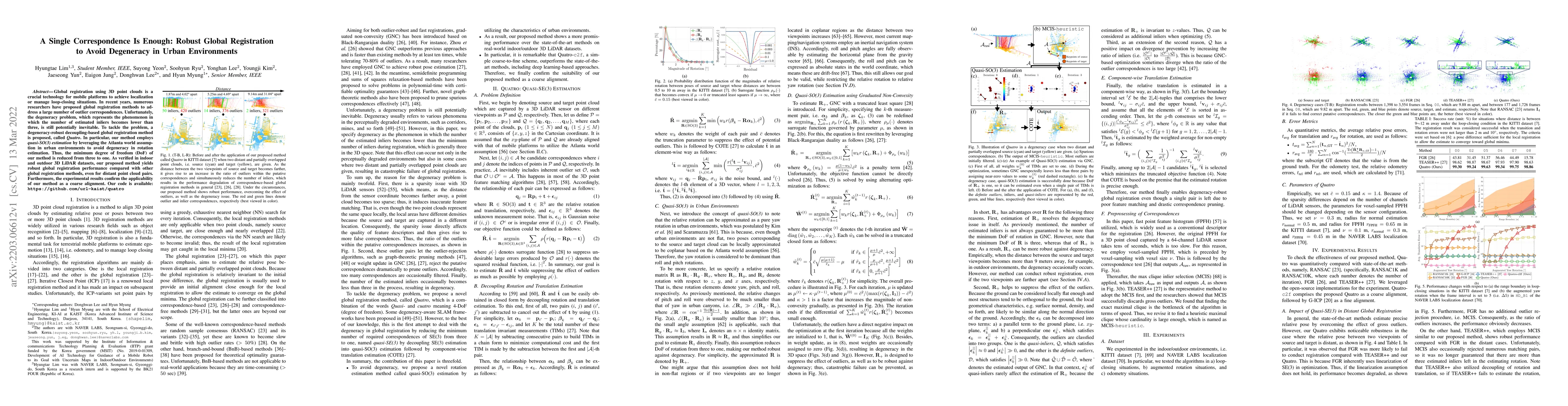 Thumbnail for A Single Correspondence Is Enough: Robust Global Registration to Avoid
  Degeneracy in Urban Environments