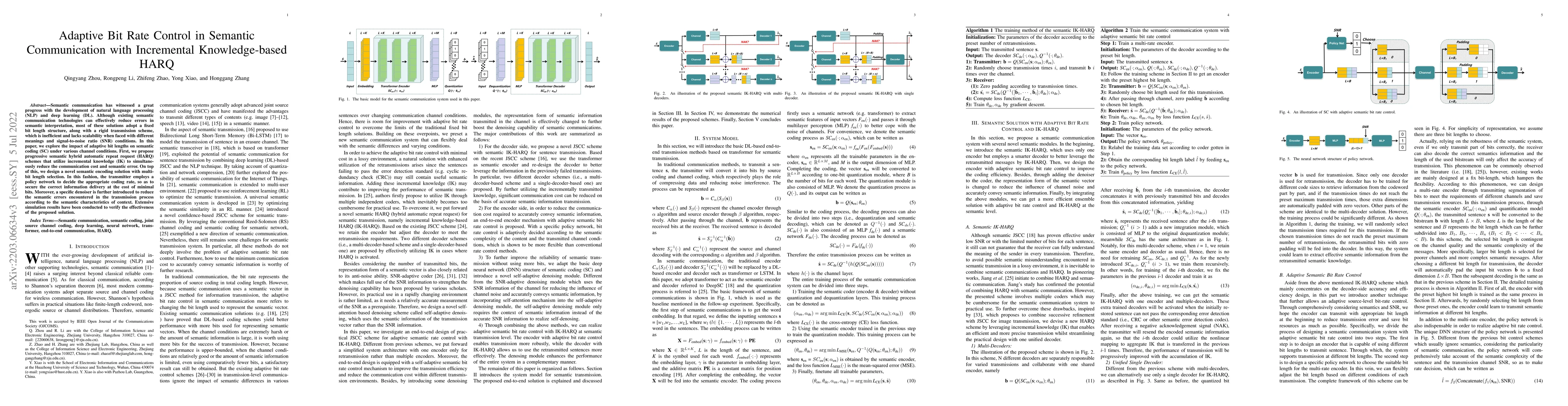 Thumbnail for Adaptive Bit Rate Control in Semantic Communication with Incremental
  Knowledge-based HARQ
