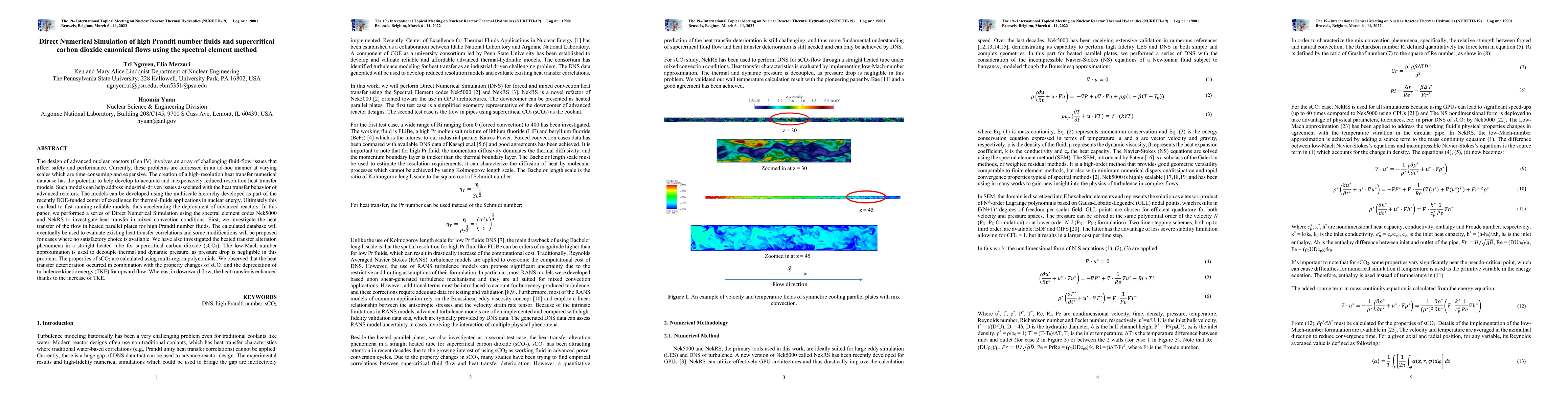 Thumbnail for Direct Numerical Simulation of high Prandtl number fluids and
  supercritical carbon dioxide canonical flows using the spectral element
  method
