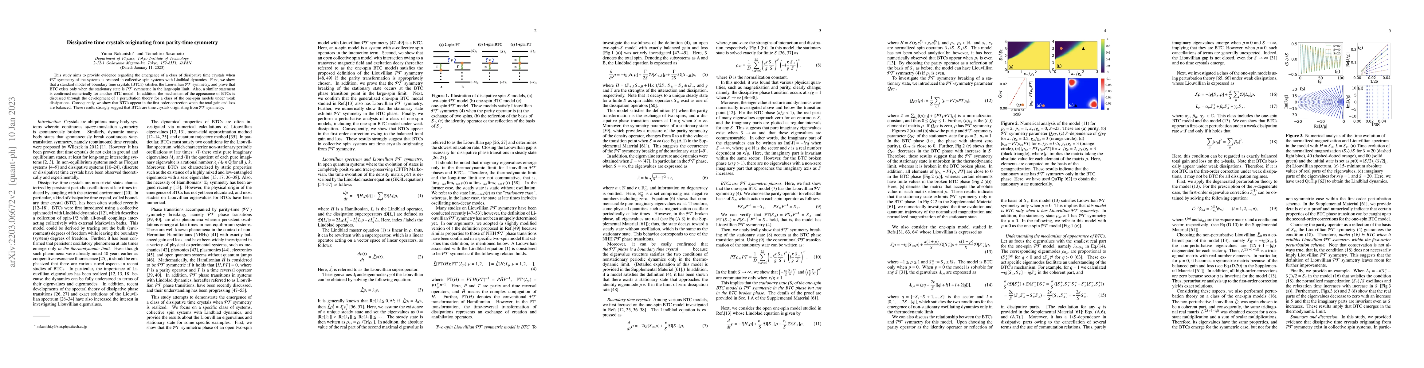 Thumbnail for Dissipative time crystals originating from parity-time symmetry