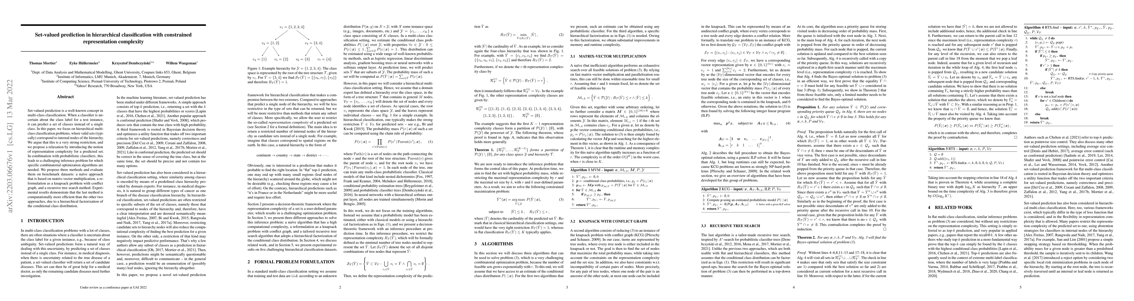Thumbnail for Set-valued prediction in hierarchical classification with constrained
  representation complexity