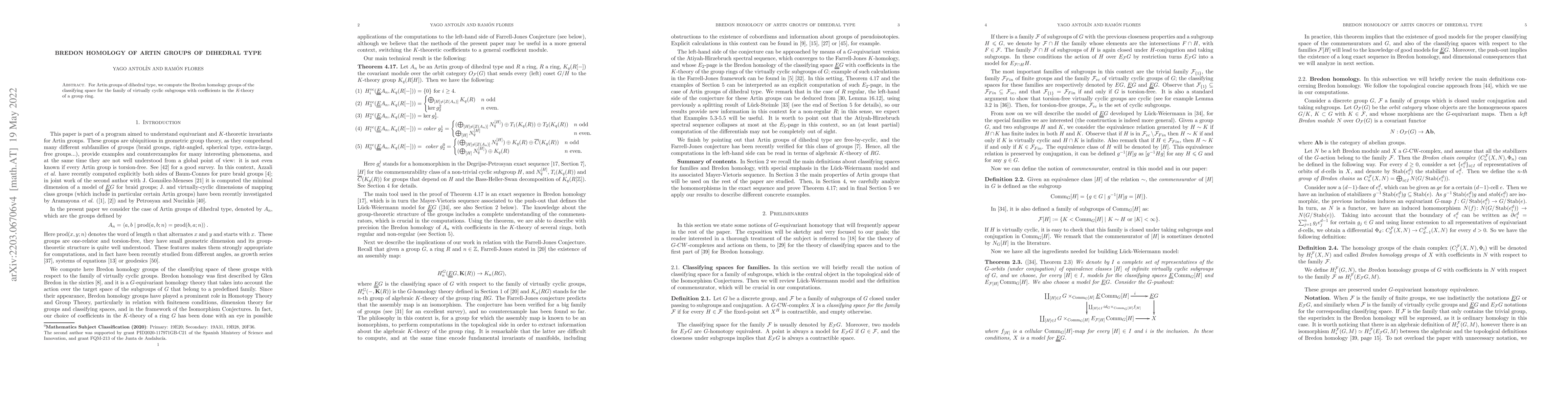 Thumbnail for Bredon homology of Artin groups of dihedral type