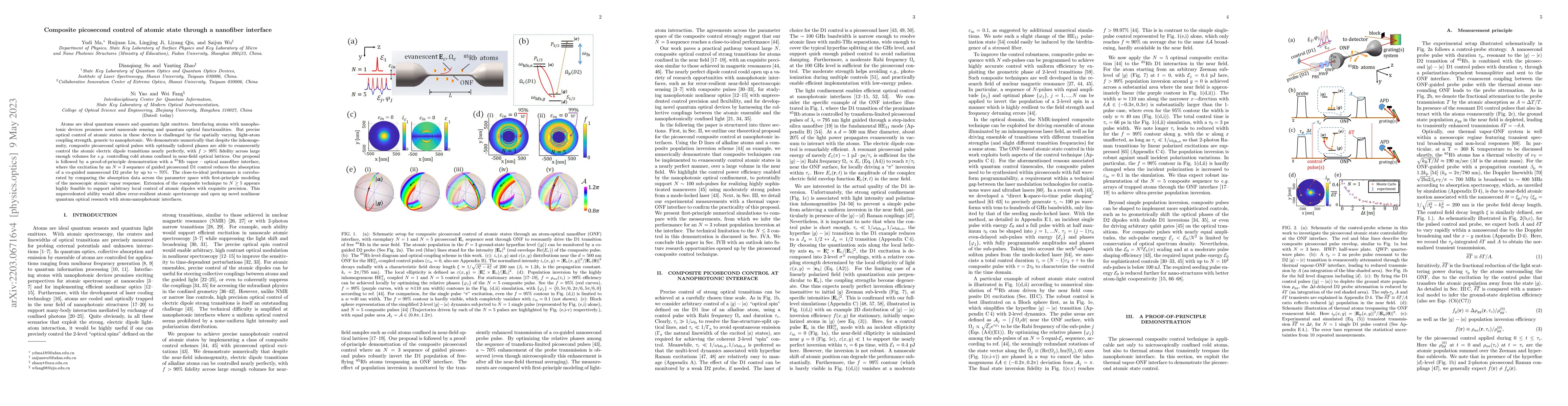 Thumbnail for Composite picosecond control of atomic state through a nanofiber
  interface