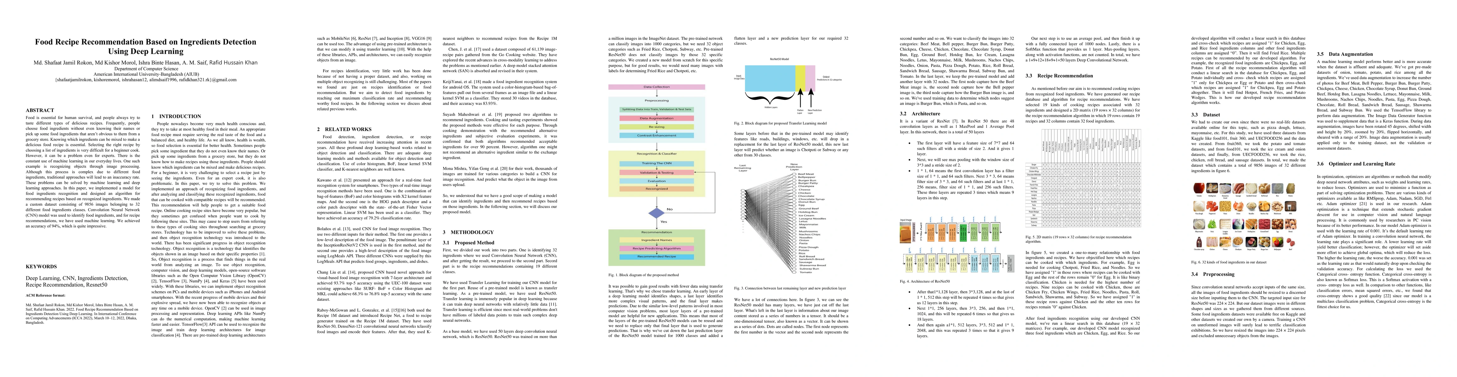 Thumbnail for Food Recipe Recommendation Based on Ingredients Detection Using Deep
  Learning