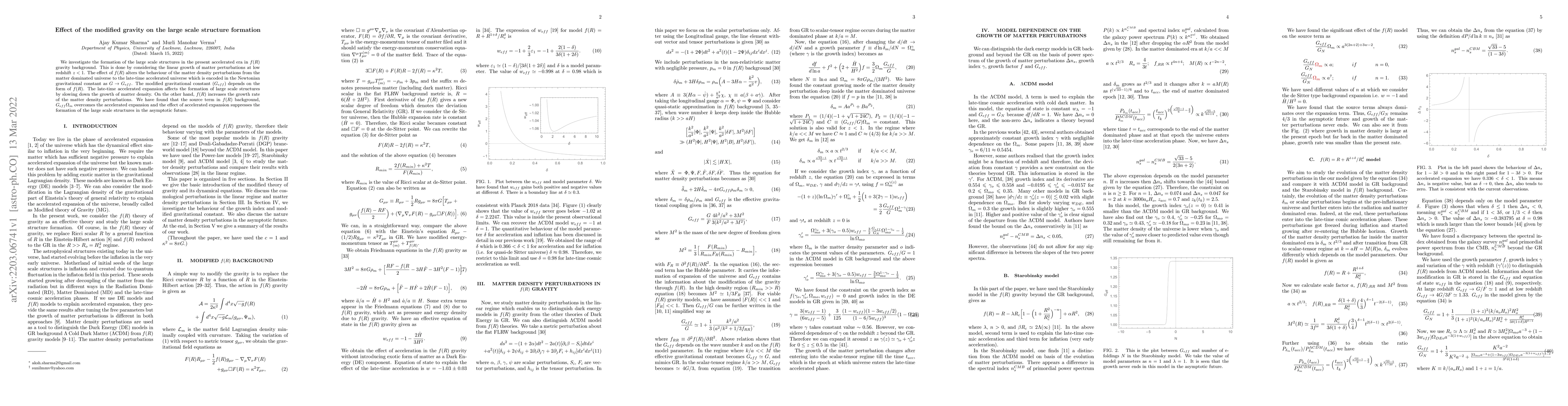 Thumbnail for Effect of the modified gravity on the large scale structure formation