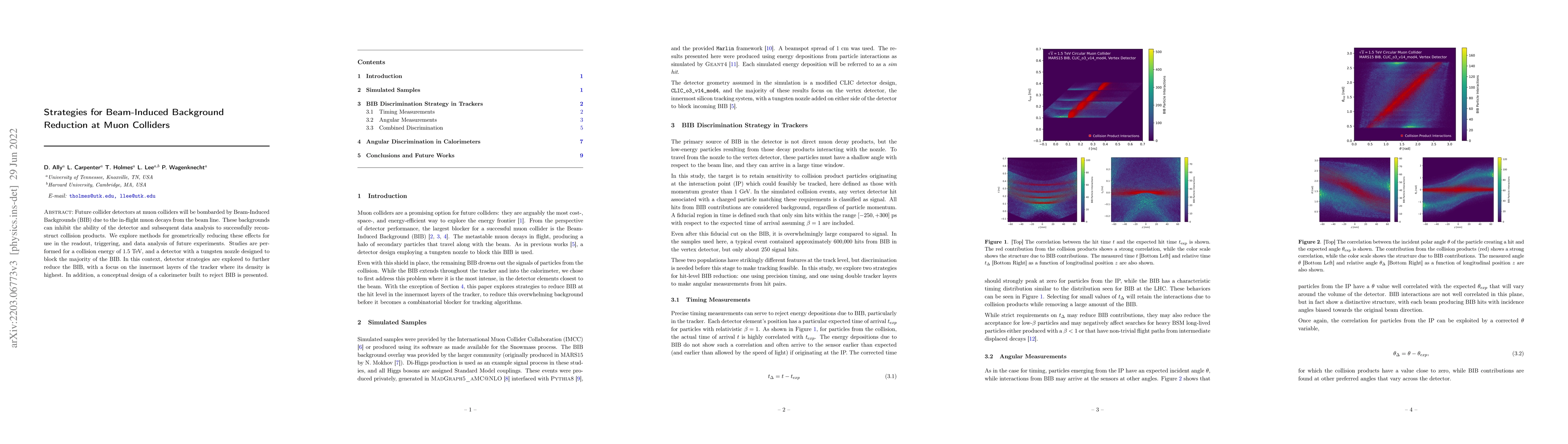 Thumbnail for Strategies for Beam-Induced Background Reduction at Muon Colliders
