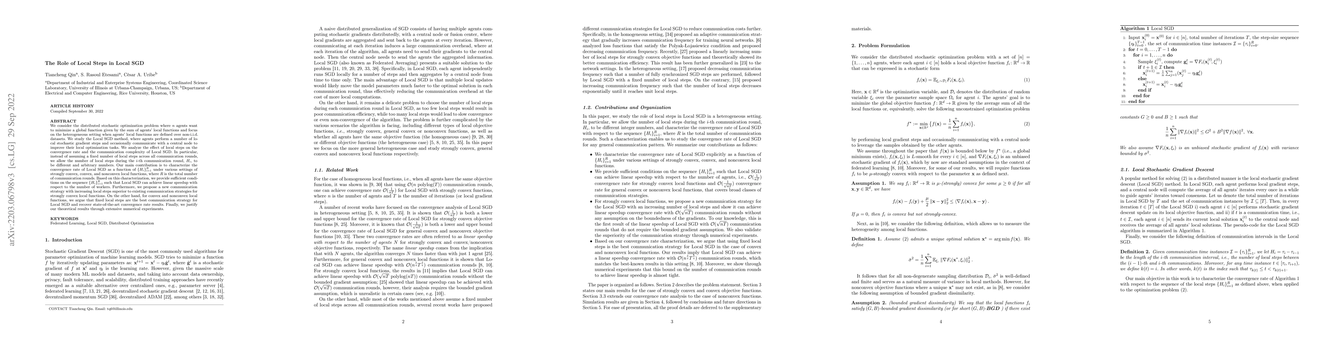 Thumbnail for The Role of Local Steps in Local SGD