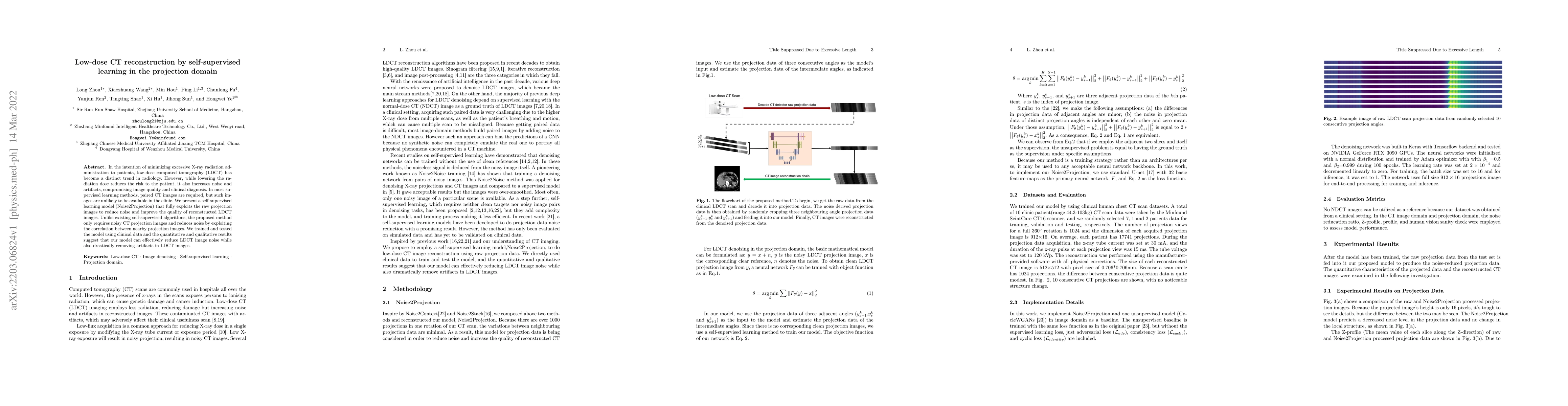 Thumbnail for Low-dose CT reconstruction by self-supervised learning in the projection
  domain