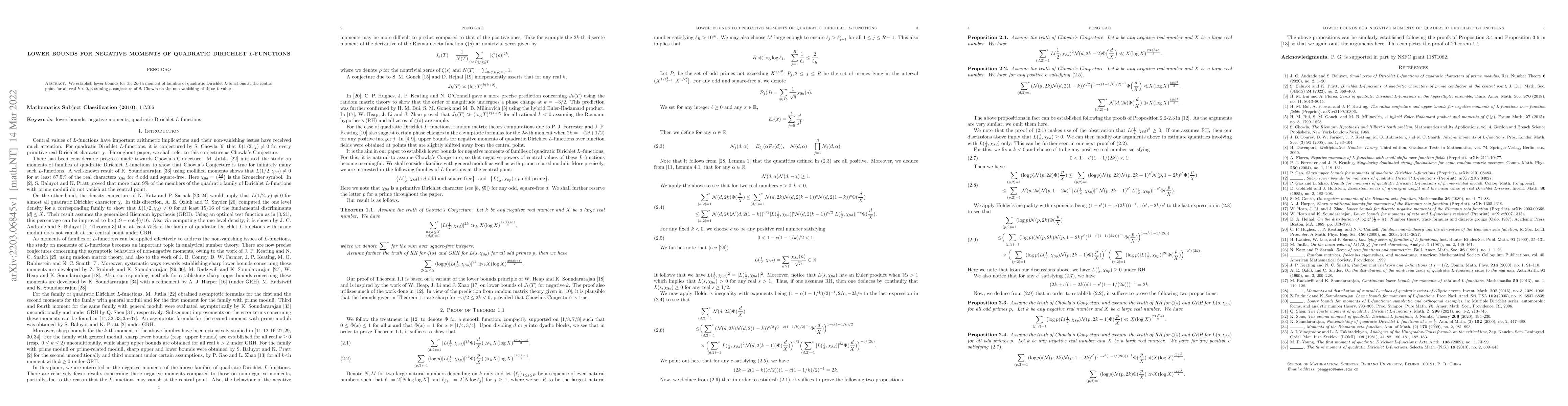 Thumbnail for Lower bounds for negative moments of quadratic Dirichlet $L$-functions