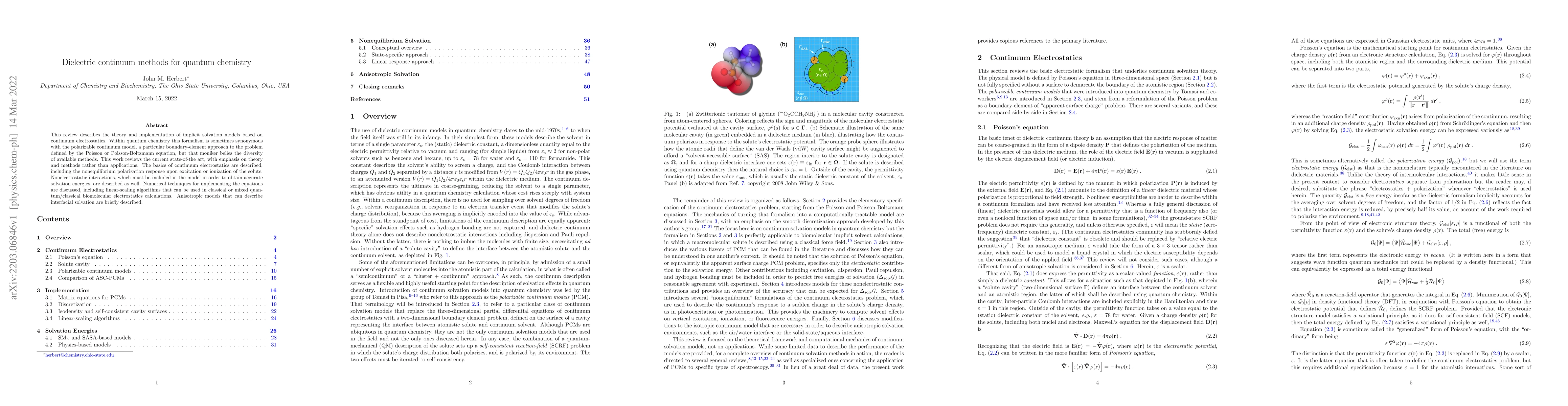 Thumbnail for Dielectric continuum methods for quantum chemistry