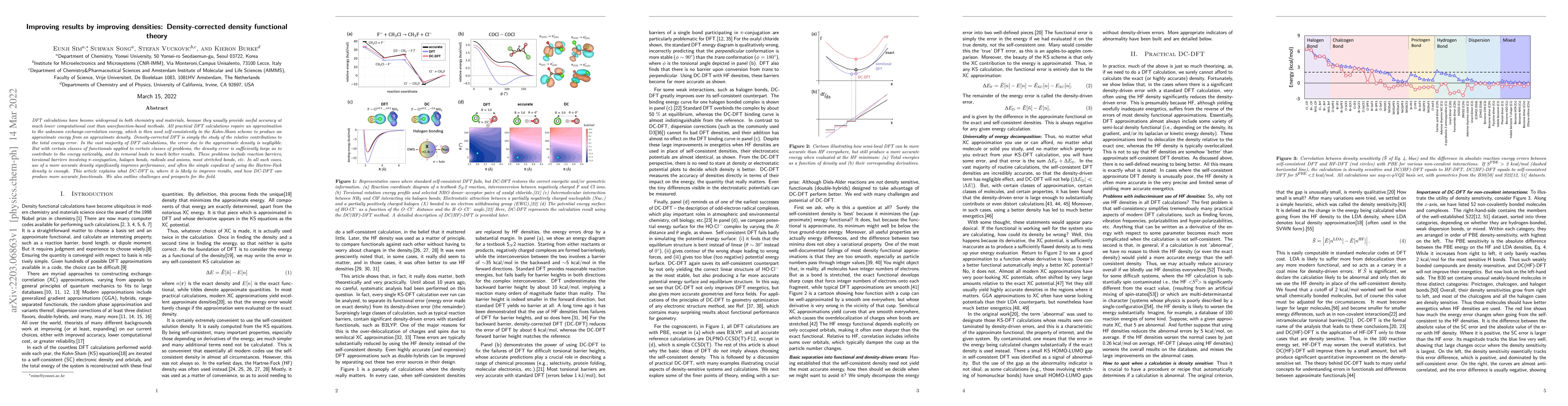 Thumbnail for Improving results by improving densities: Density-corrected density
  functional theory