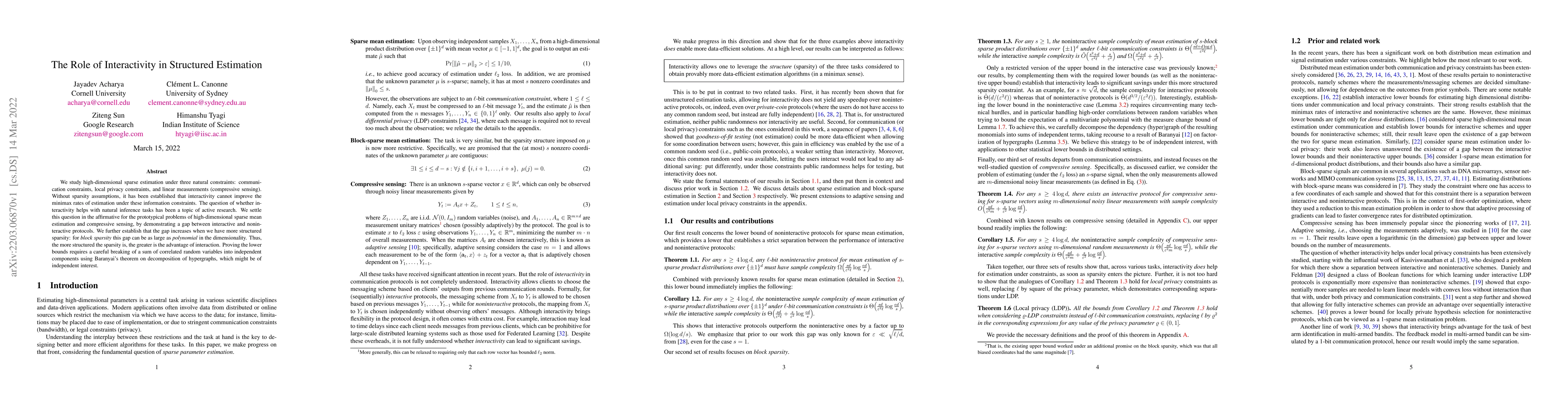 Thumbnail for The Role of Interactivity in Structured Estimation