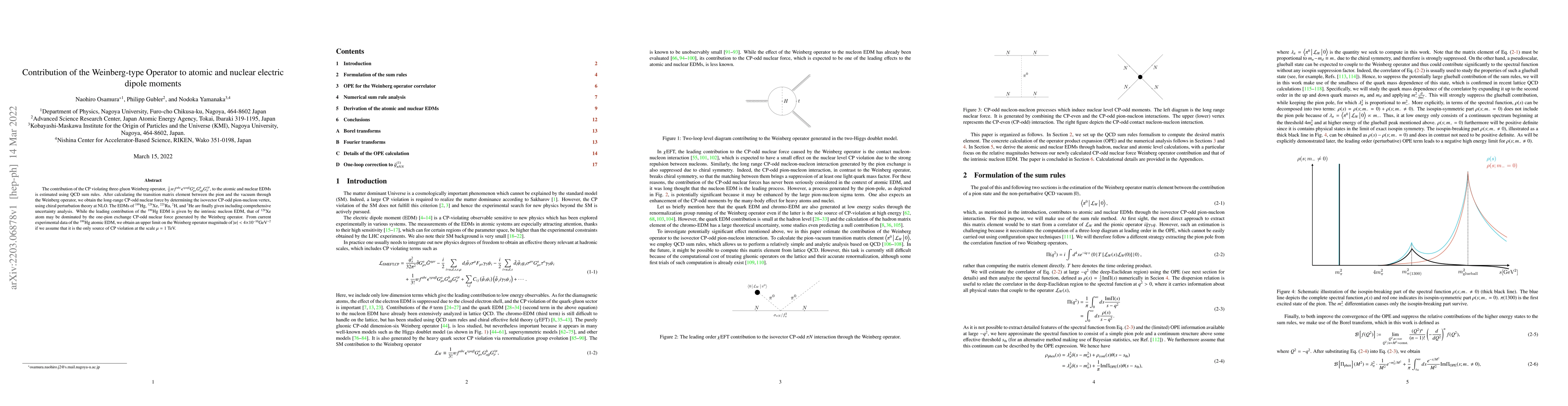 Thumbnail for Contribution of the Weinberg-type Operator to atomic and nuclear
  electric dipole moments