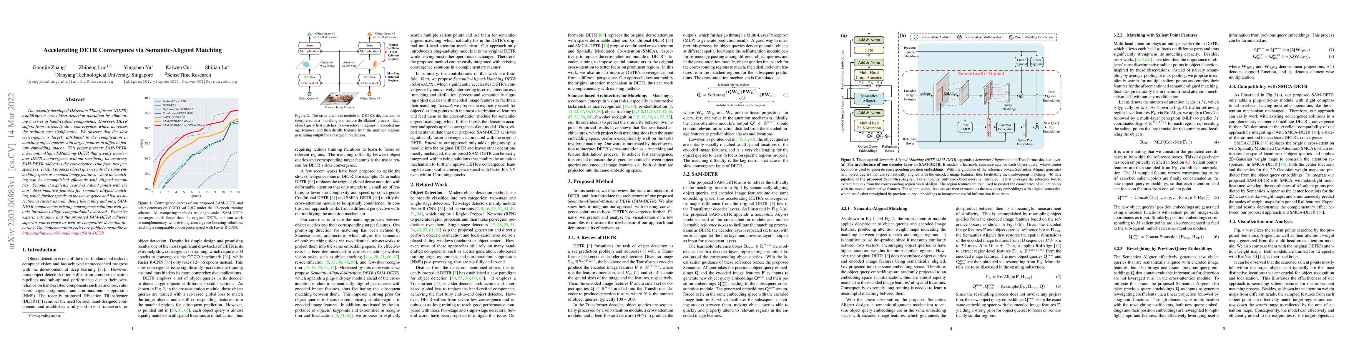 Thumbnail for Accelerating DETR Convergence via Semantic-Aligned Matching