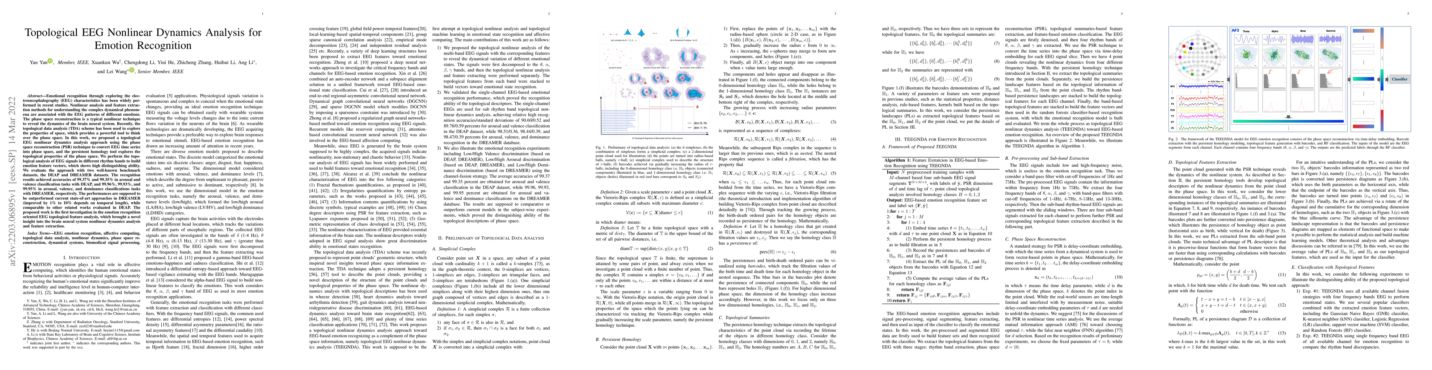 Thumbnail for Topological EEG Nonlinear Dynamics Analysis for Emotion Recognition