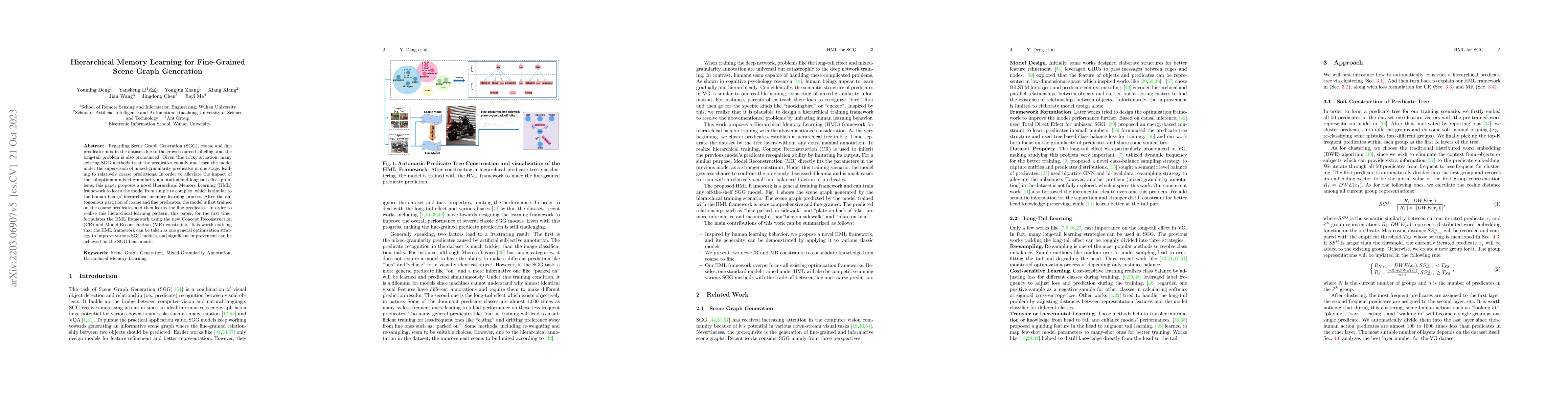 Thumbnail for Hierarchical Memory Learning for Fine-Grained Scene Graph Generation