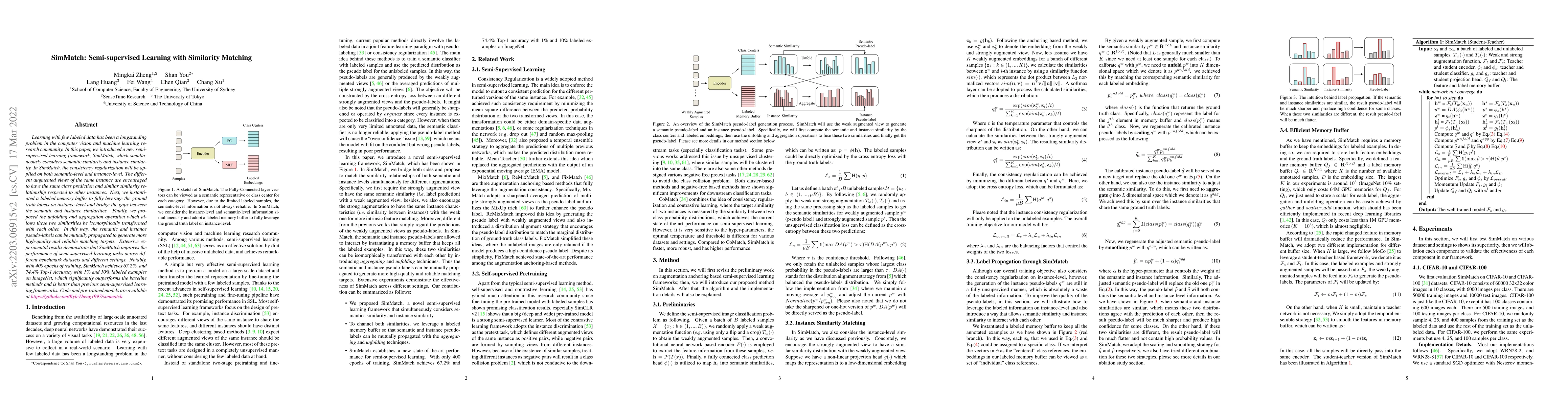 Thumbnail for SimMatch: Semi-supervised Learning with Similarity Matching