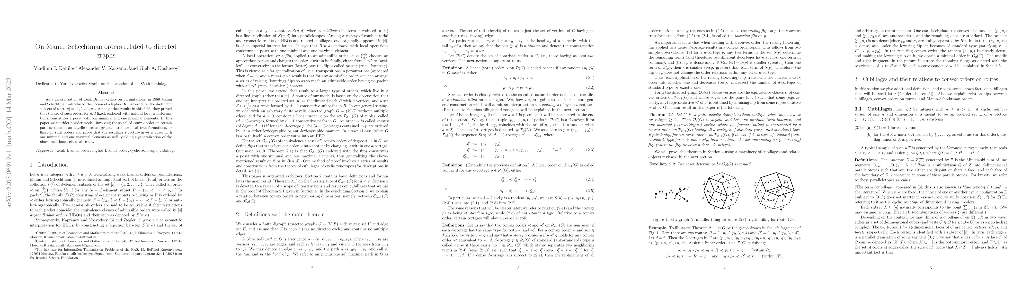 Thumbnail for On Manin-Schechtman orders related to directed graphs