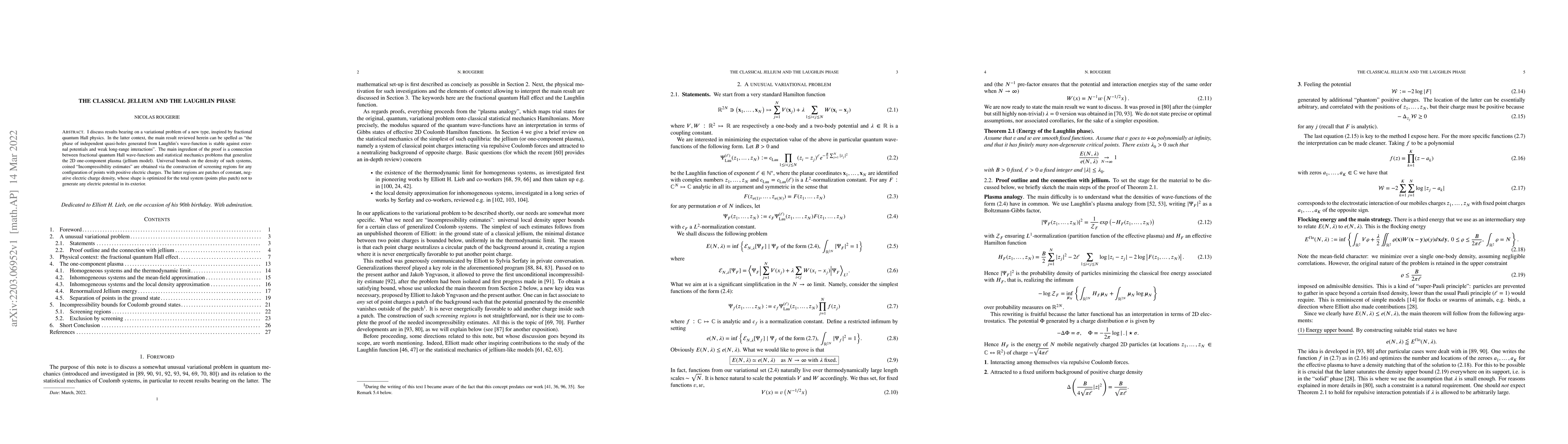 Thumbnail for The classical Jellium and the Laughlin phase
