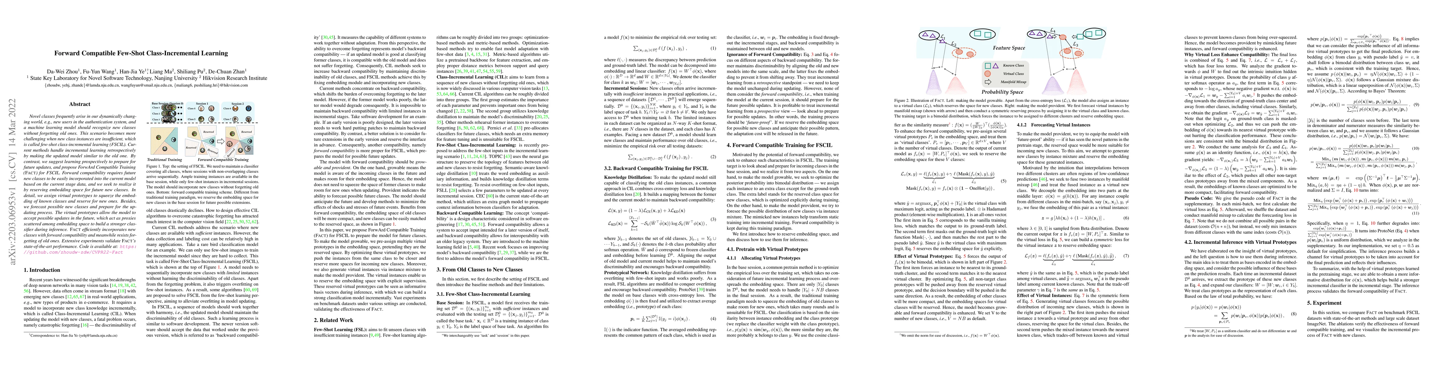 Thumbnail for Forward Compatible Few-Shot Class-Incremental Learning