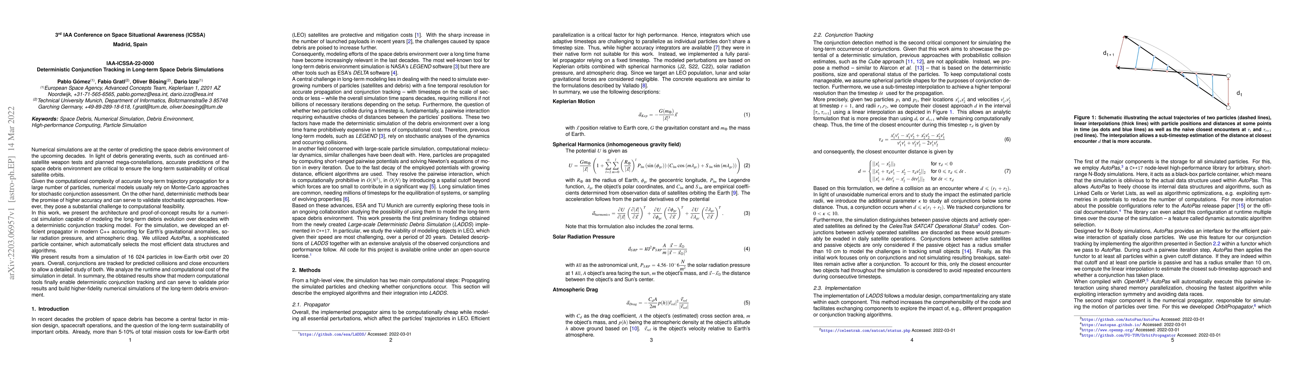 Thumbnail for Deterministic Conjunction Tracking in Long-term Space Debris Simulations