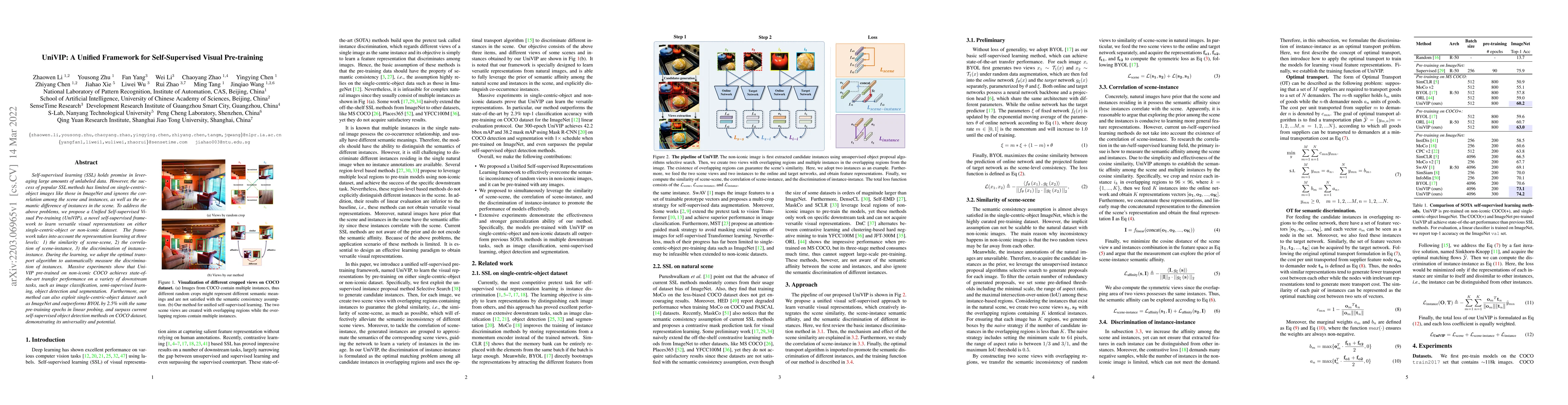 Thumbnail for UniVIP: A Unified Framework for Self-Supervised Visual Pre-training