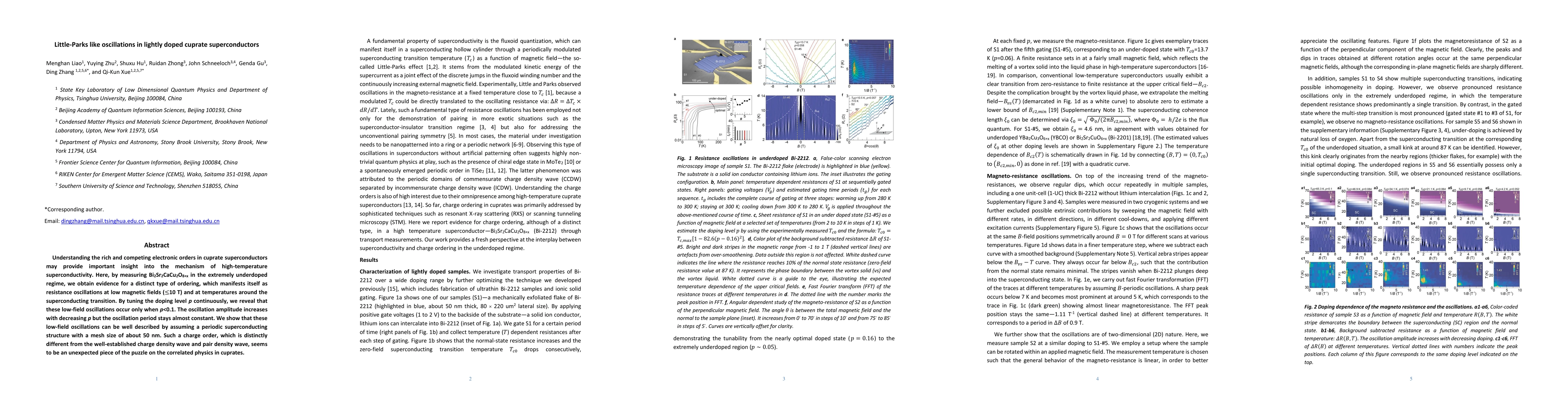 Thumbnail for Little-Parks like oscillations in lightly doped cuprate superconductors