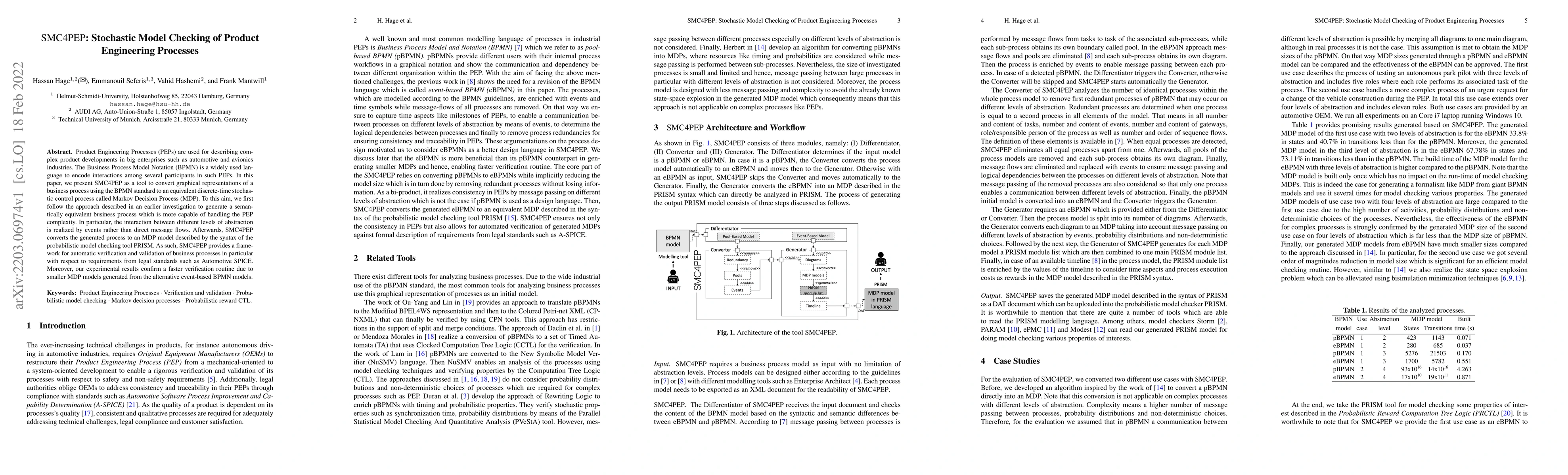 Thumbnail for SMC4PEP: Stochastic Model Checking of Product Engineering Processes