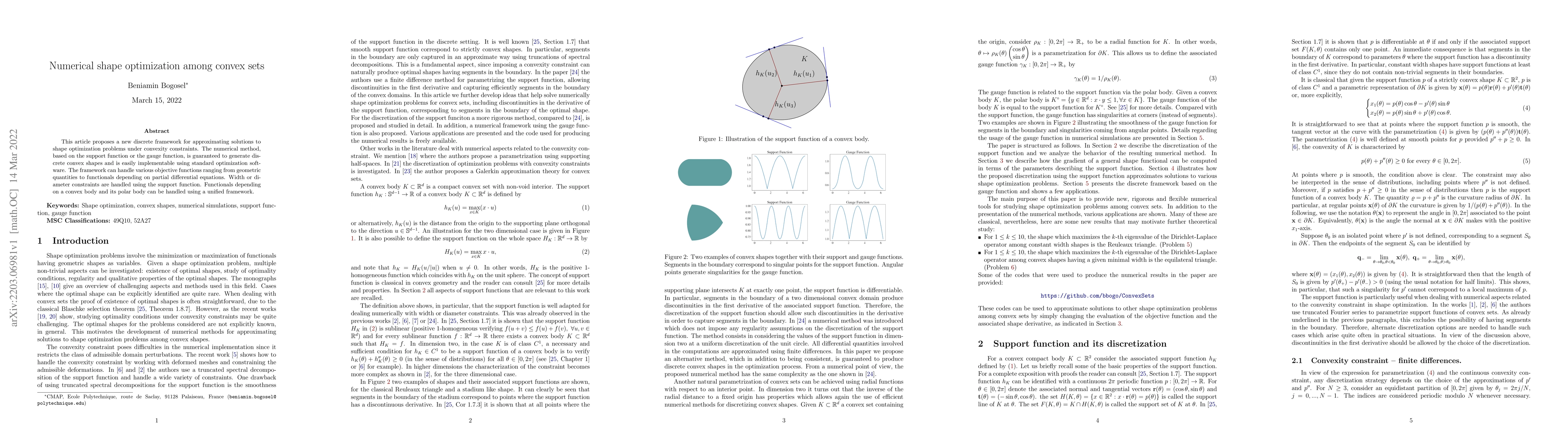 Thumbnail for Numerical shape optimization among convex sets