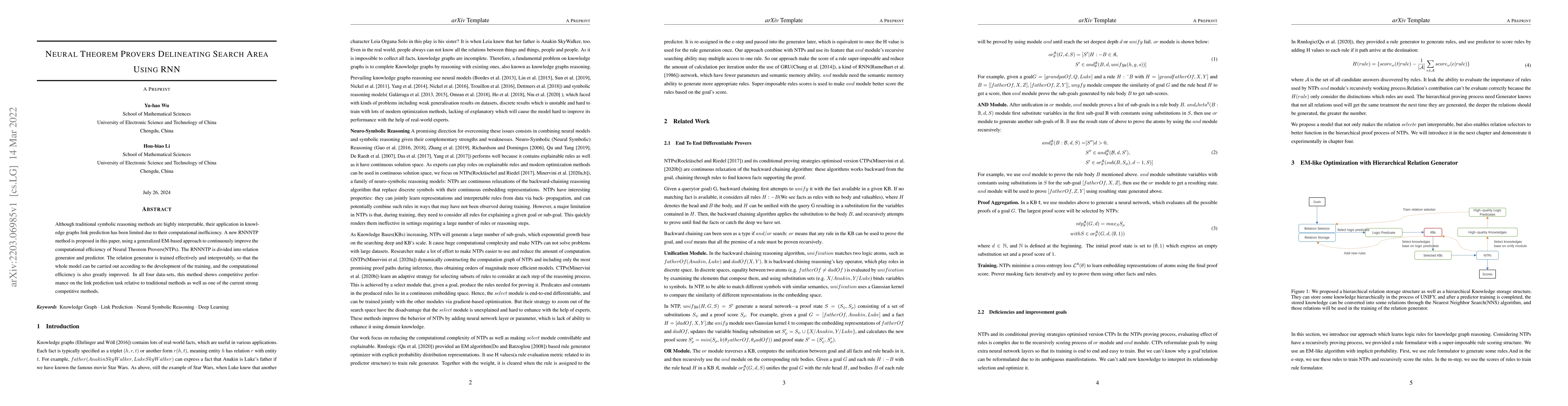 Thumbnail for Neural Theorem Provers Delineating Search Area Using RNN