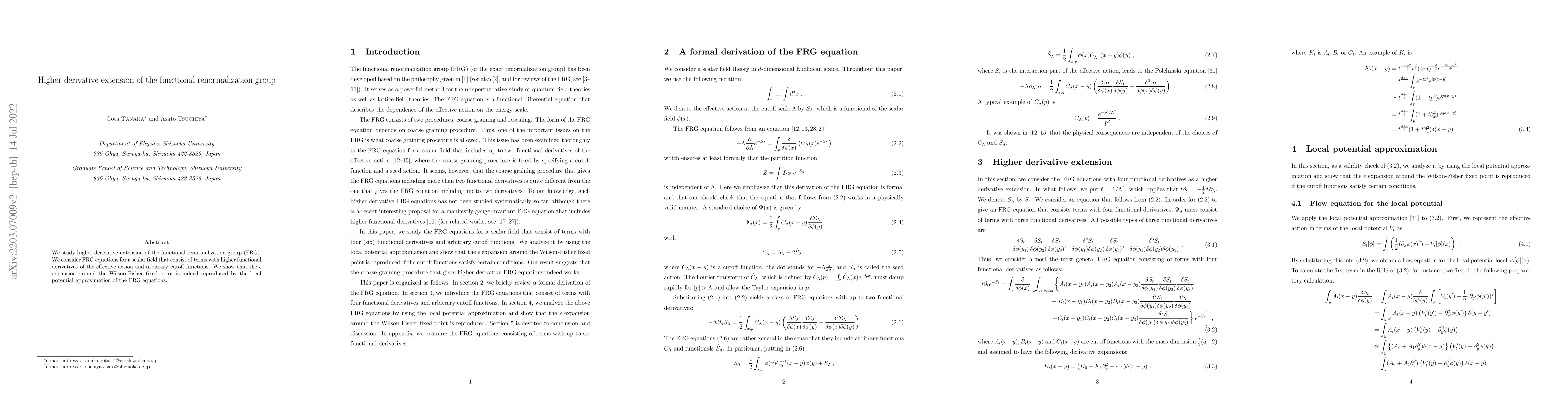 Thumbnail for Higher derivative extension of the functional renormalization group