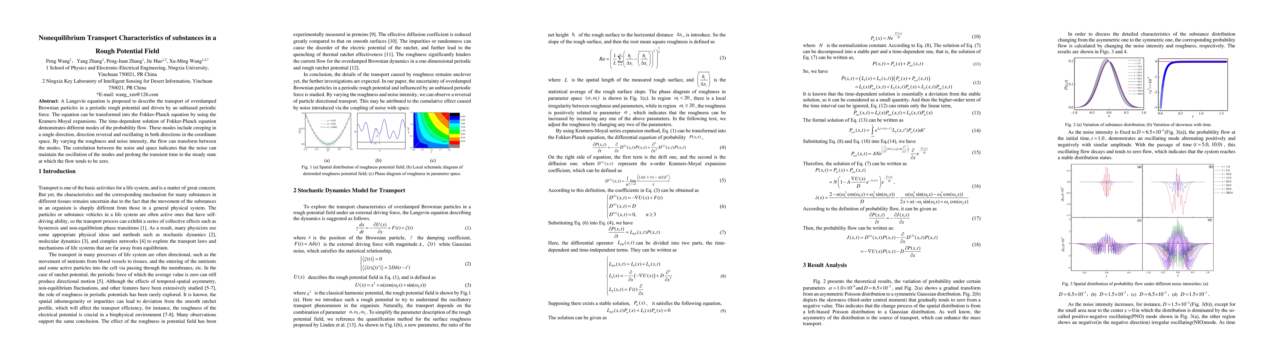 Thumbnail for Nonequilibrium Transport Characteristics of substances in a Rough
  Potential Field