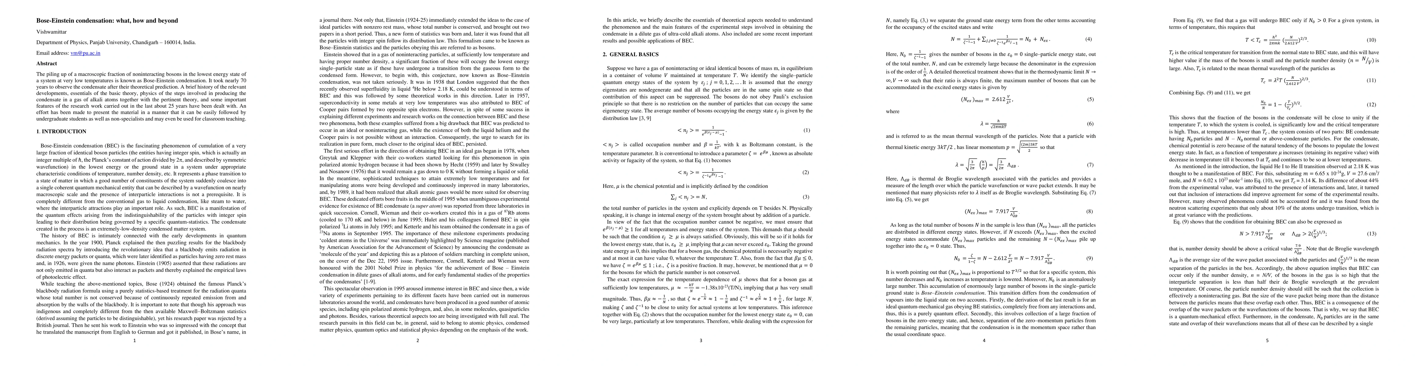 Thumbnail for Bose-Einstein condensation: what, how and beyond