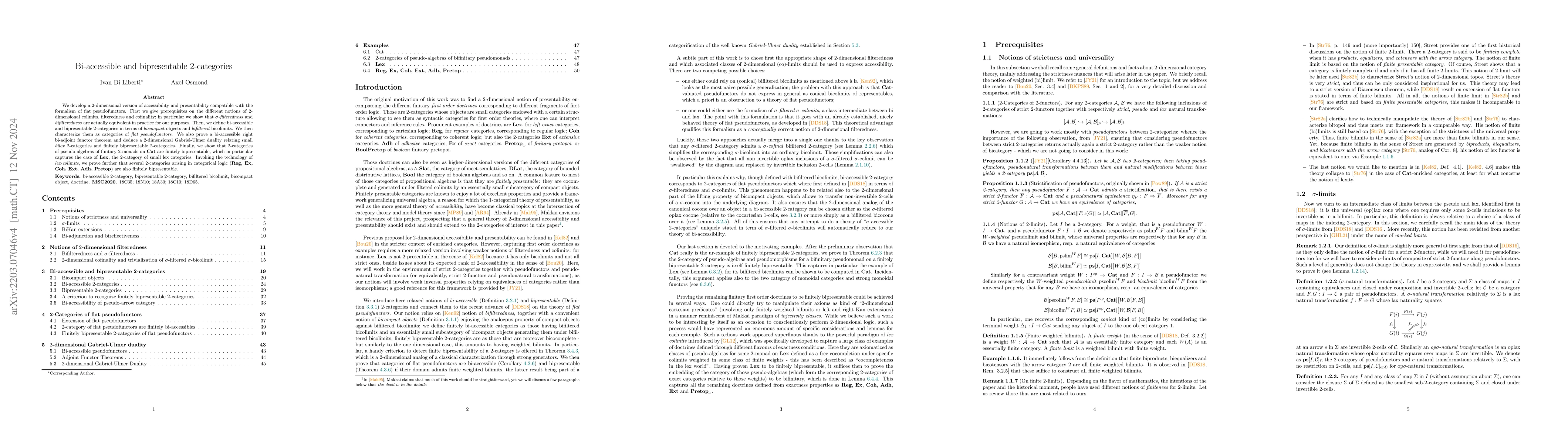 Thumbnail for Bi-accessible and bipresentable 2-categories