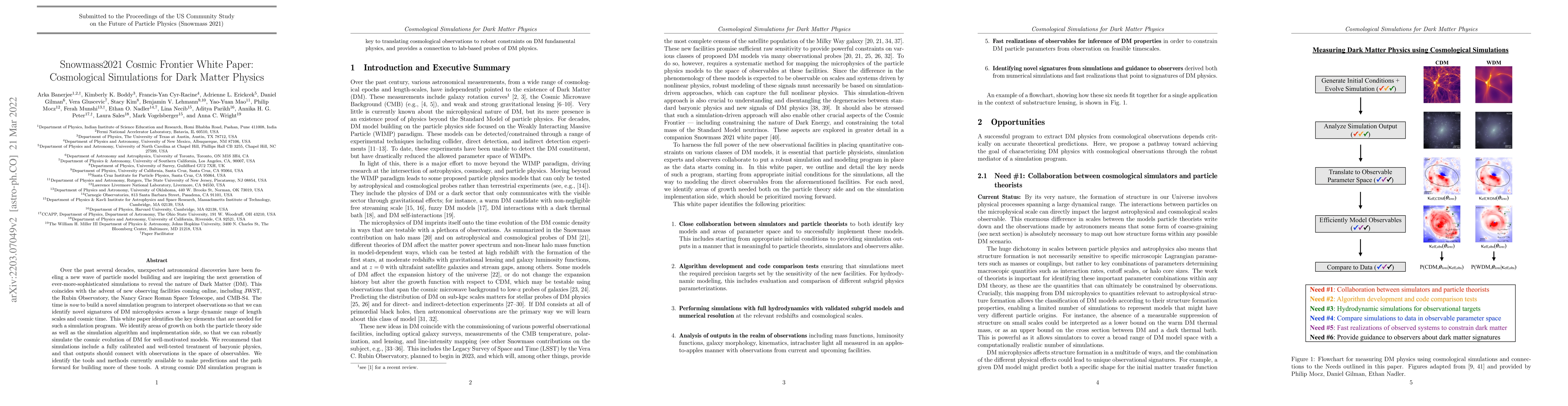 Thumbnail for Snowmass2021 Cosmic Frontier White Paper: Cosmological Simulations for
  Dark Matter Physics