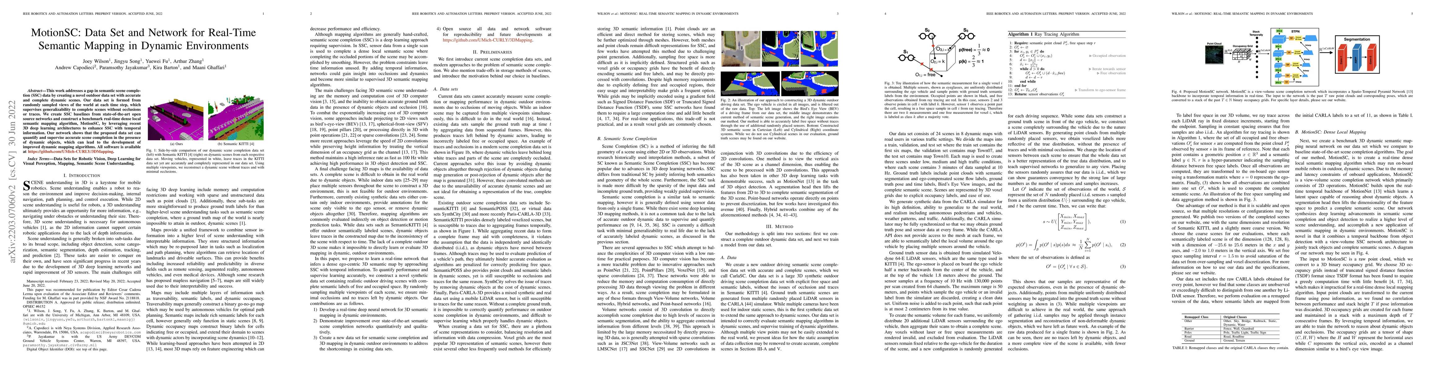 Thumbnail for MotionSC: Data Set and Network for Real-Time Semantic Mapping in Dynamic
  Environments