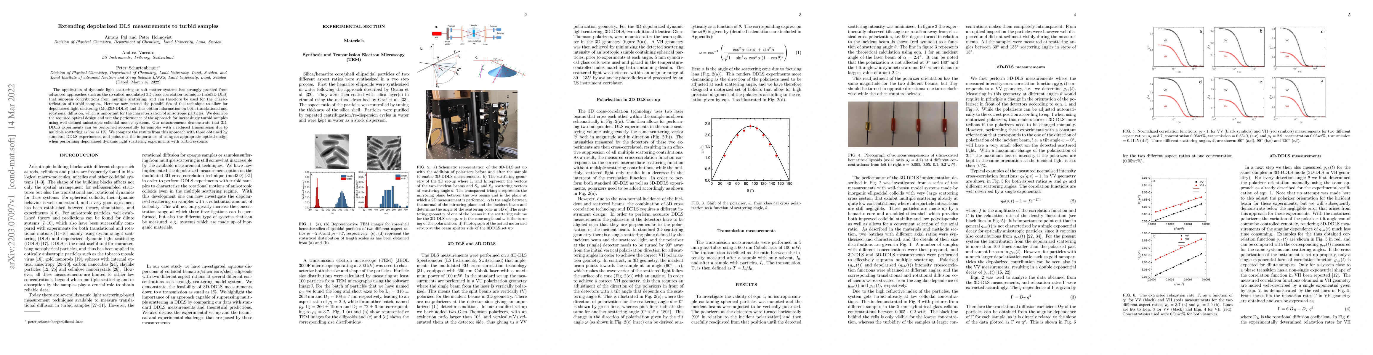 Thumbnail for Extending depolarized DLS measurements to turbid samples