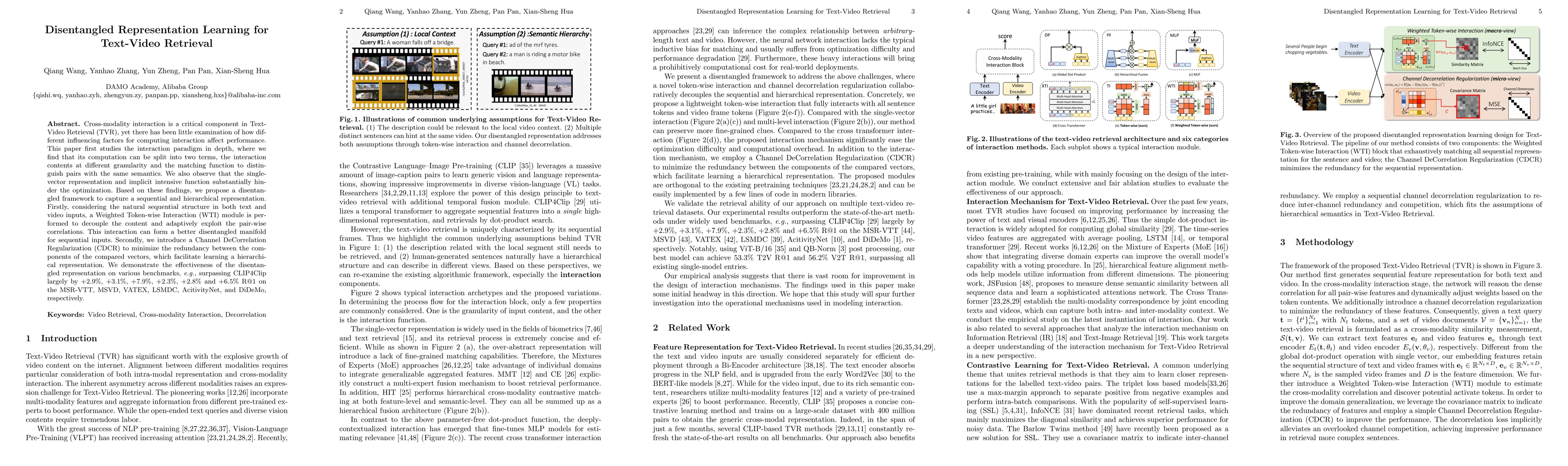 Thumbnail for Disentangled Representation Learning for Text-Video Retrieval
