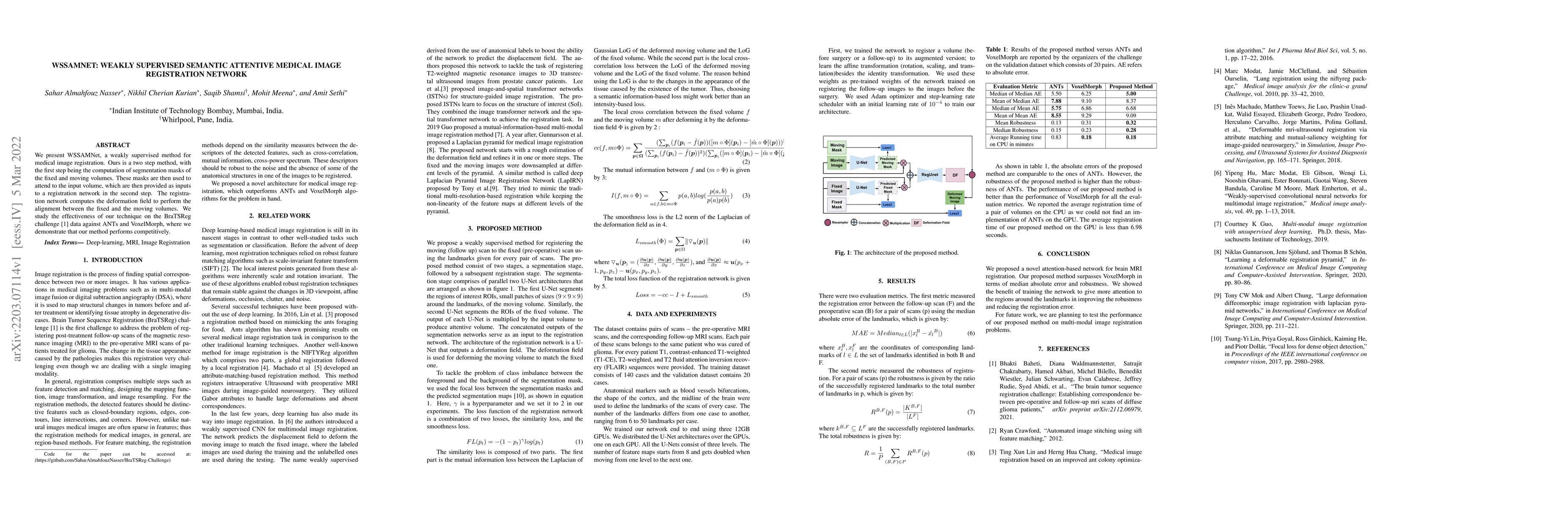 Thumbnail for WSSAMNet: Weakly Supervised Semantic Attentive Medical Image
  Registration Network