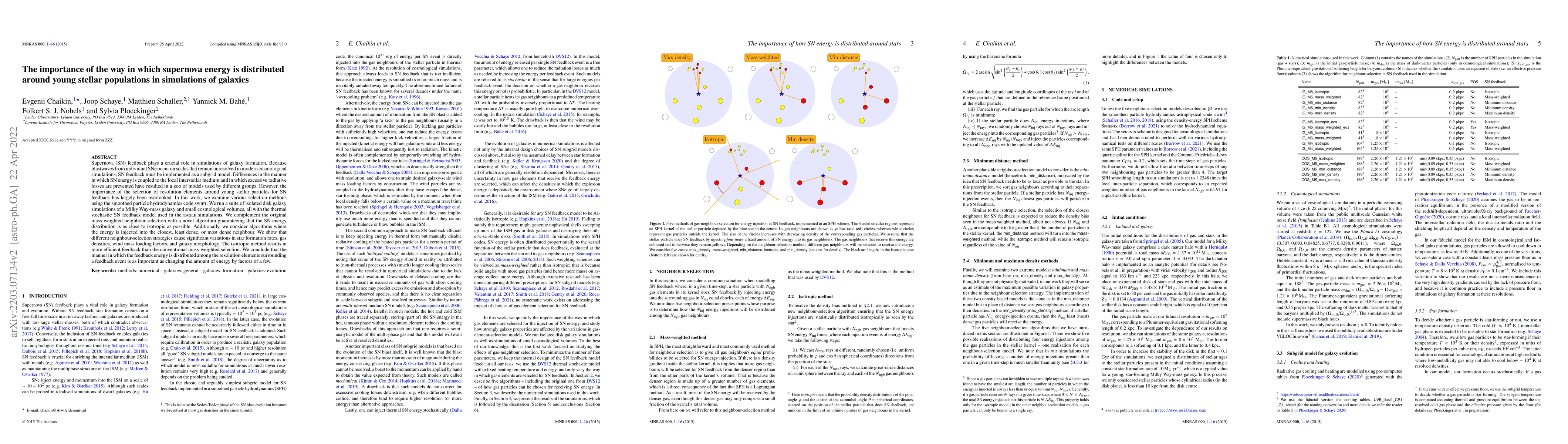 Thumbnail for The importance of the way in which supernova energy is distributed
  around young stellar populations in simulations of galaxies