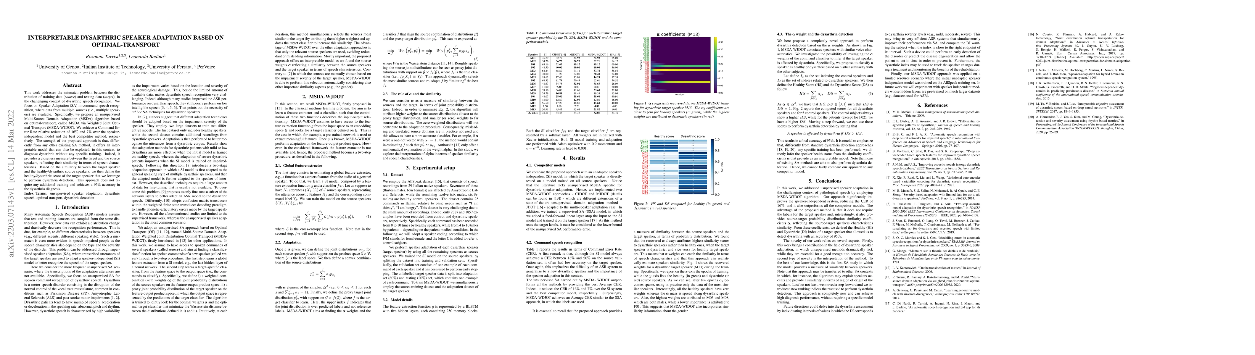 Thumbnail for Interpretable Dysarthric Speaker Adaptation based on Optimal-Transport