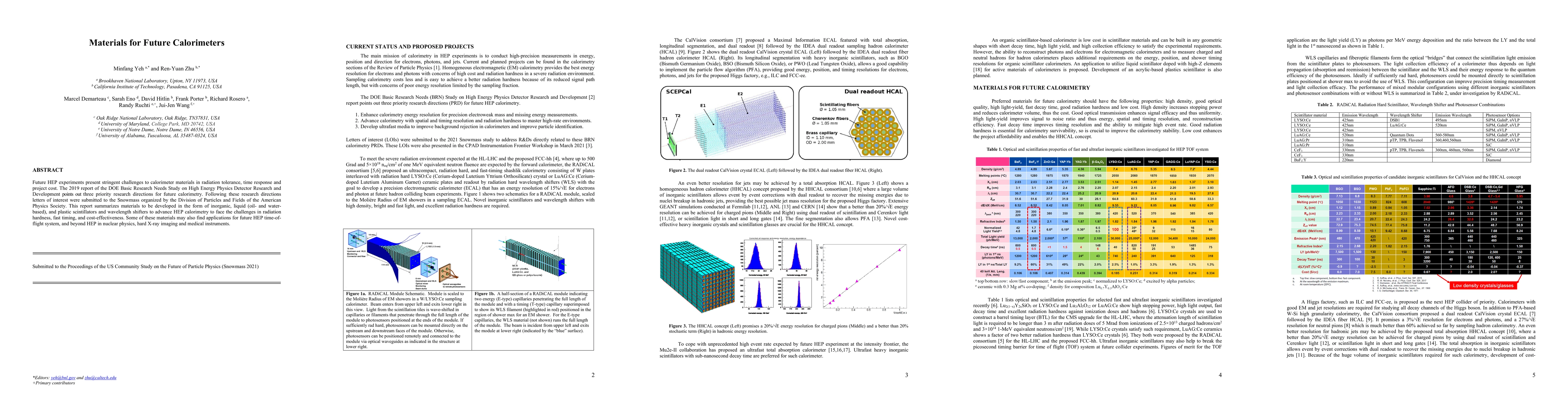 Thumbnail for Materials for Future Calorimeters