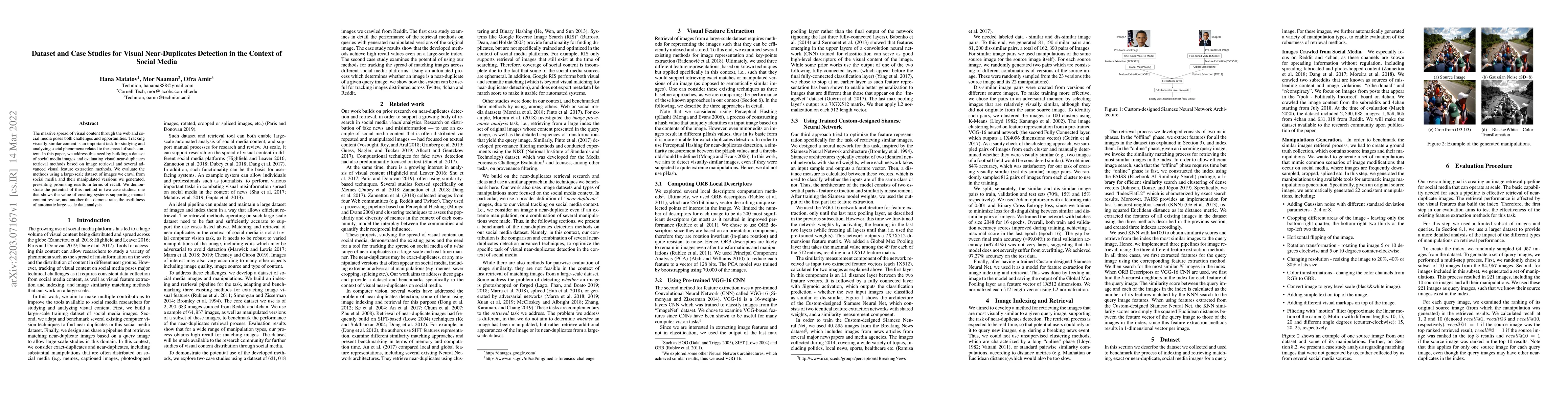 Thumbnail for Dataset and Case Studies for Visual Near-Duplicates Detection in the
  Context of Social Media