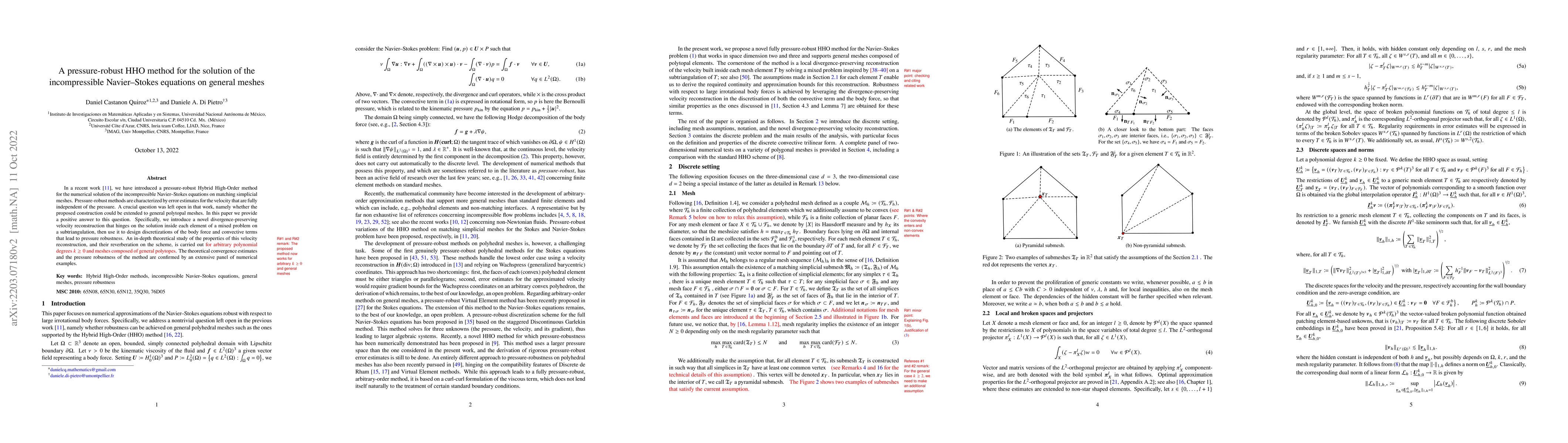 Thumbnail for A pressure-robust HHO method for the solution of the incompressible
  Navier-Stokes equations on general meshes