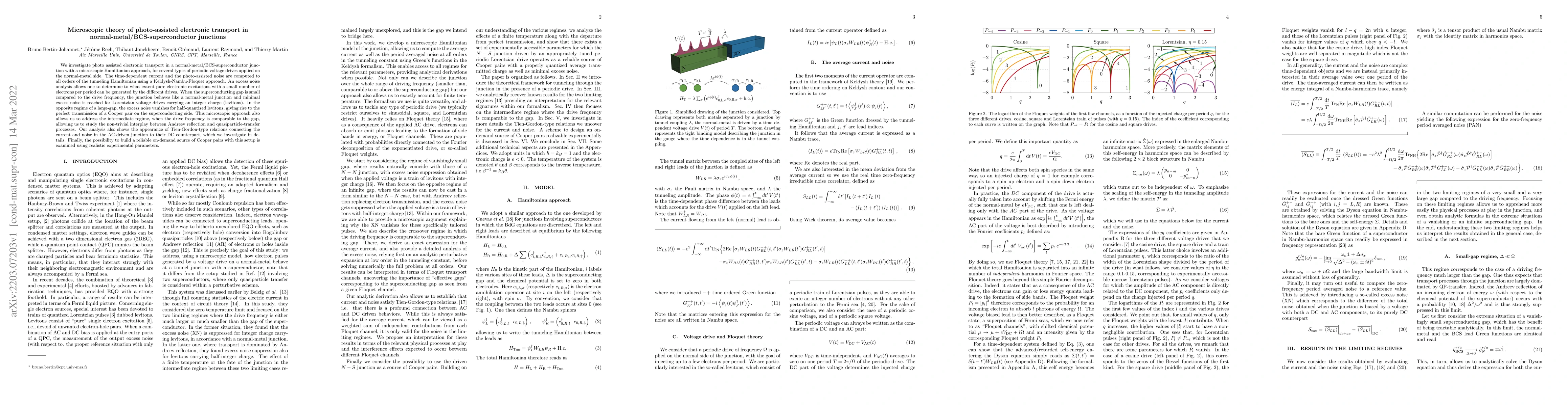 Thumbnail for Microscopic theory of photo-assisted electronic transport in
  normal-metal/BCS-superconductor junctions