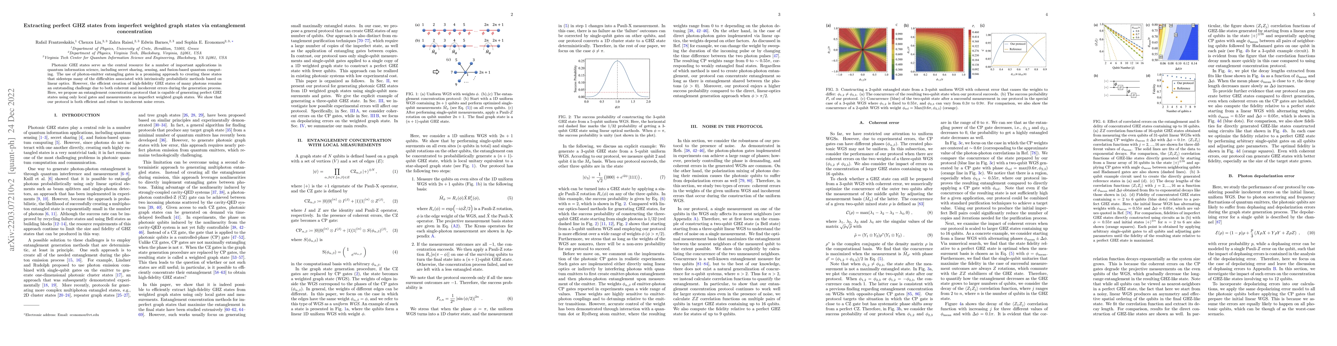 Thumbnail for Extracting perfect GHZ states from imperfect weighted graph states via
  entanglement concentration