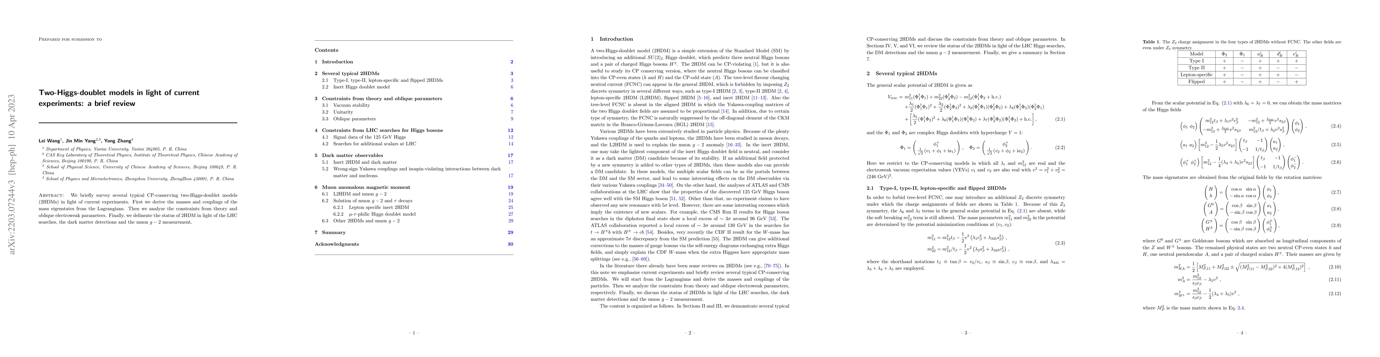 Thumbnail for Two-Higgs-doublet models in light of current experiments: a brief review
