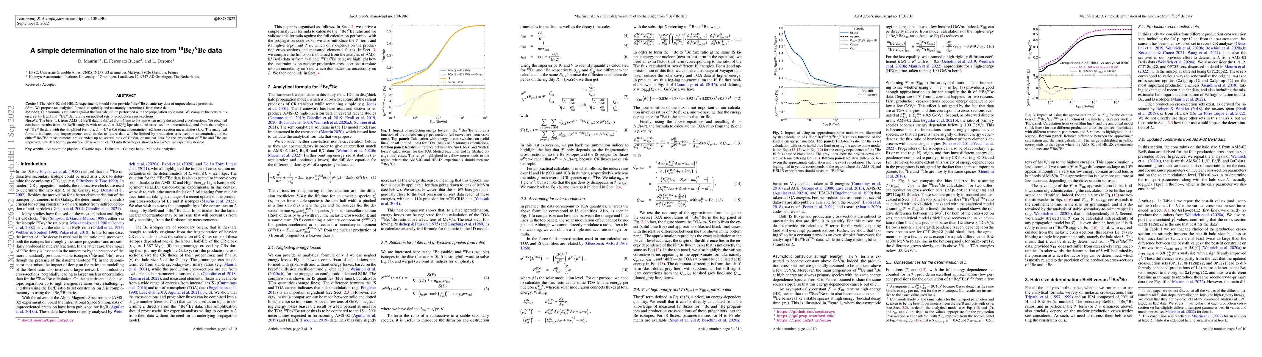Thumbnail for A simple determination of the halo size $L$ from $^{10}$Be/$^9$Be data