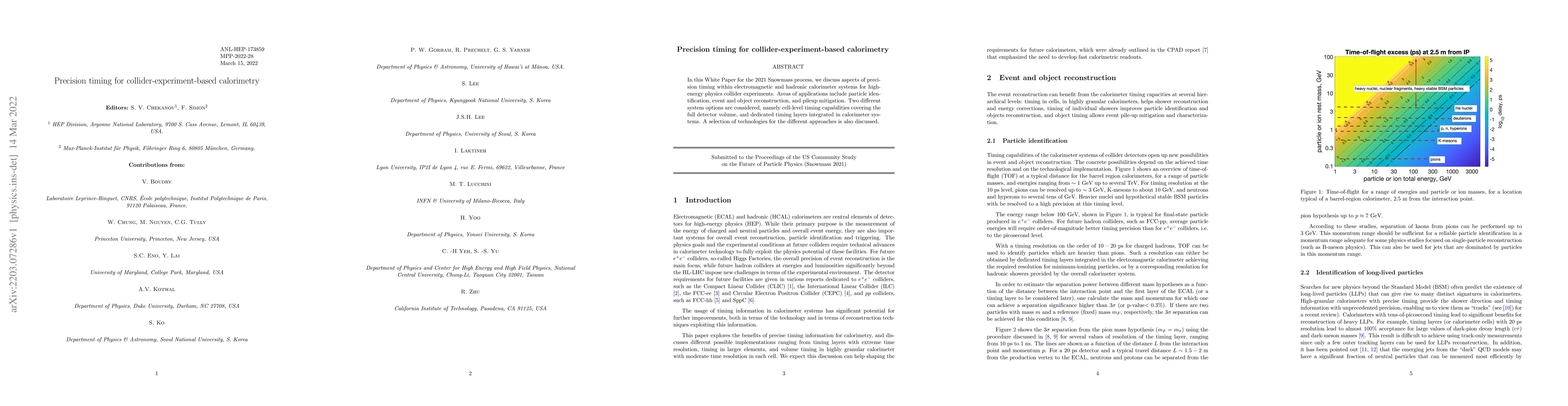 Thumbnail for Precision timing for collider-experiment-based calorimetry