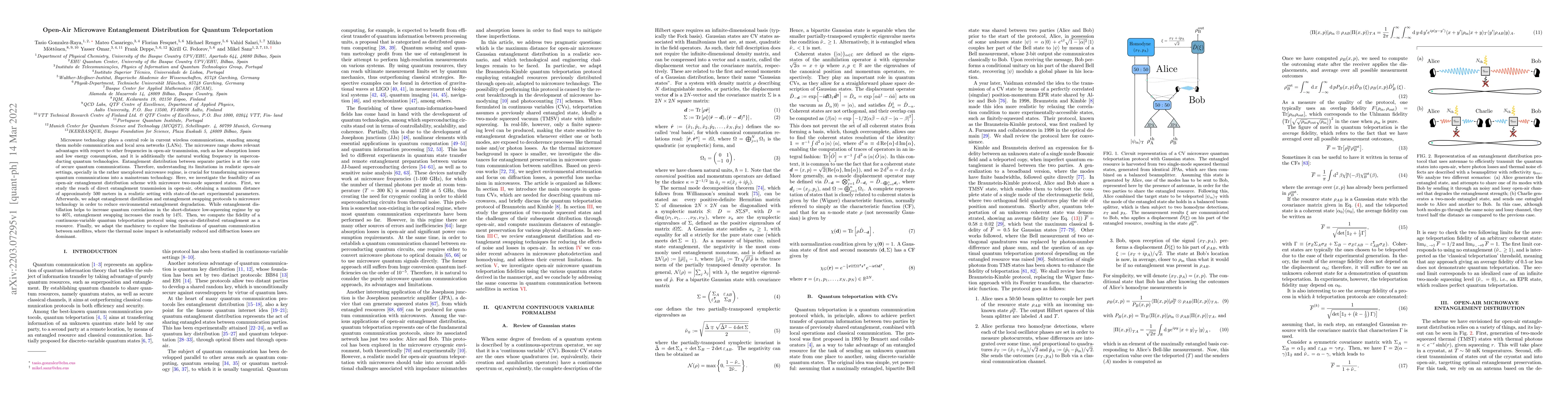 Thumbnail for Open-Air Microwave Entanglement Distribution for Quantum Teleportation